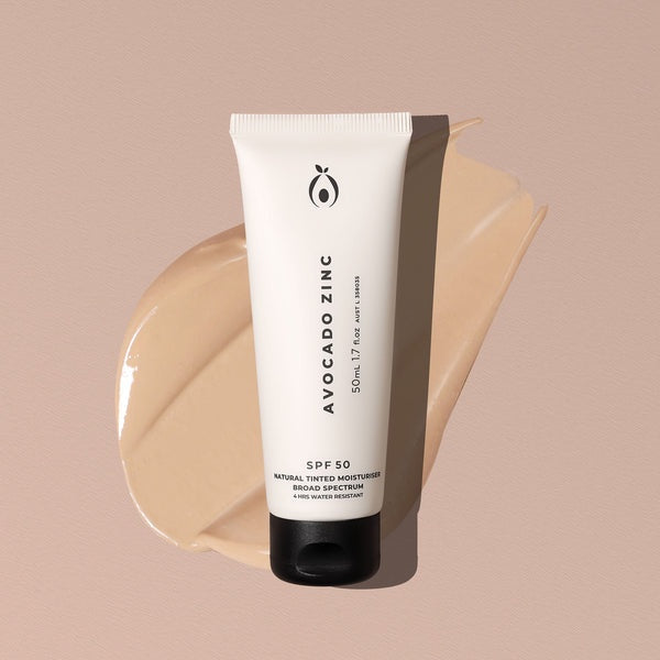 Avocado Zinc SPF50 Tinted Moisturiser Light 50ml