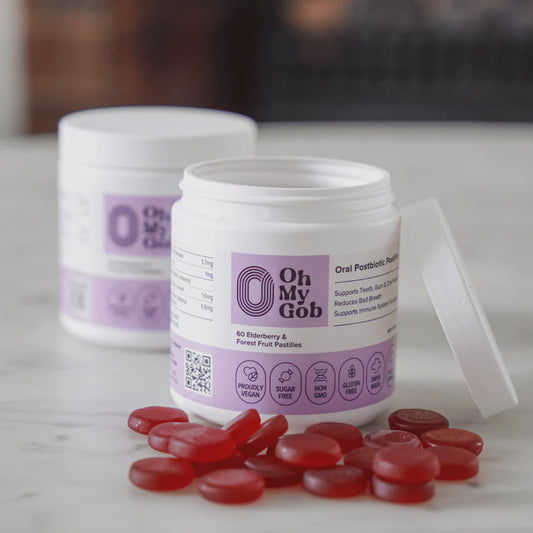 Oh My Gob Oral Postbiotic Pastilles - Elderberry & Forest Fruit 60Pcs