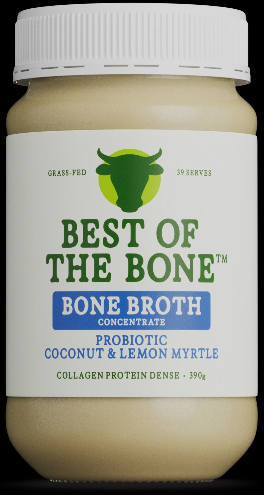 Best of the Bone Bone Broth Beef Concentrate - Probiotic Coconut & Lemon Myrtle 390g