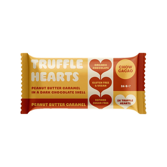 Chow Cacao Truffle Hearts - Peanut Butter Caramel 26g