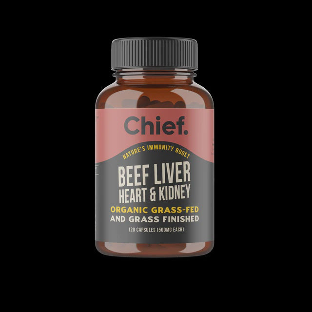 Chief Organic Beef Liver Heart & Kidney 120C