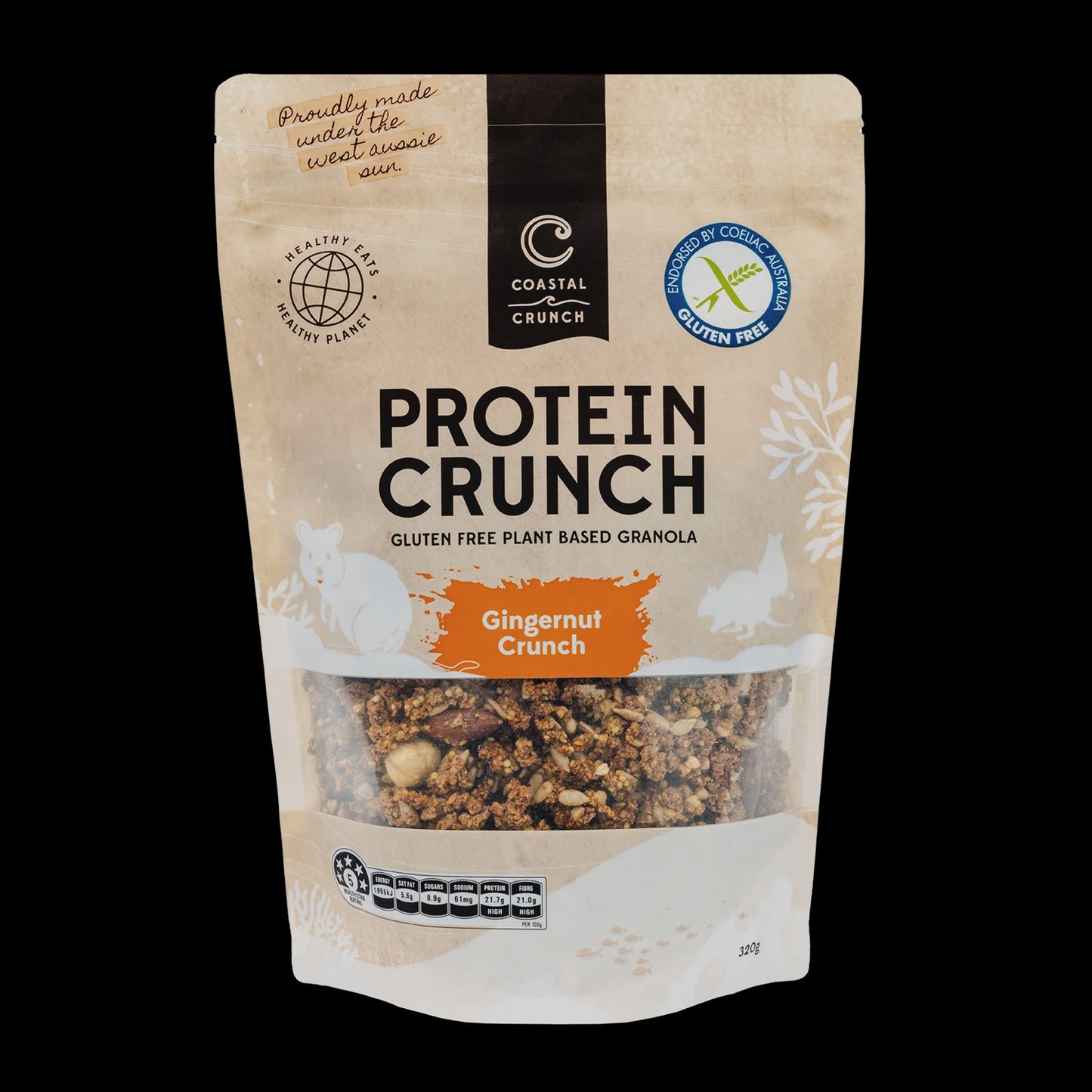 Coastal Crunch Protein Crunch Granola Gingernut Crunch 320g