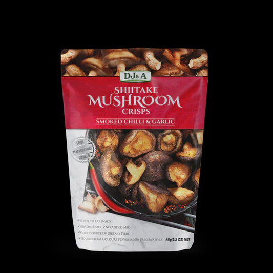DJ&A Shiitake Mushroom Crisps Smoked Chilli Garlic 65g