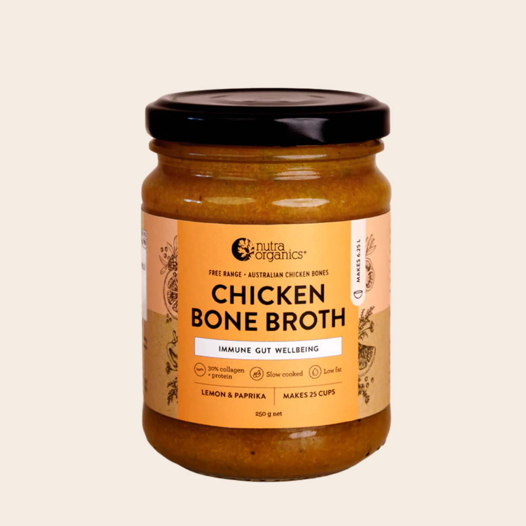 Nutra Organics Bone Broth Chicken Concentrate Lemon & Paprika 250g