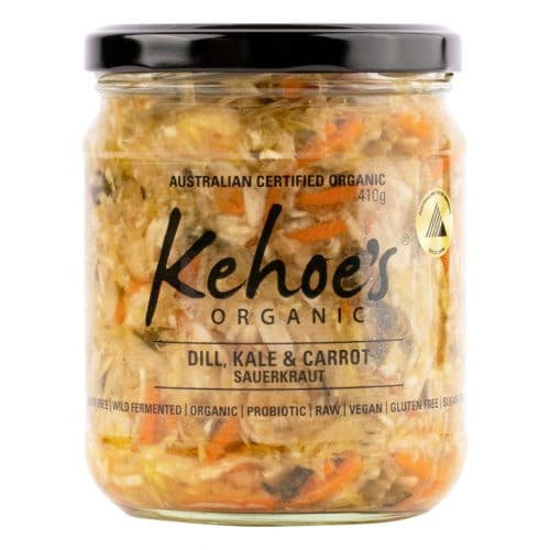 Kehoes Organic Dill Kale & Carrot Sauerkraut 410g