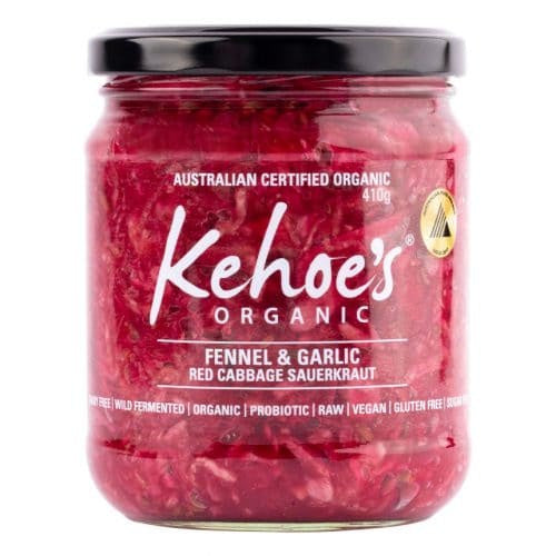 Kehoes Organic Fennel & Garlic Red Cabbage 410g