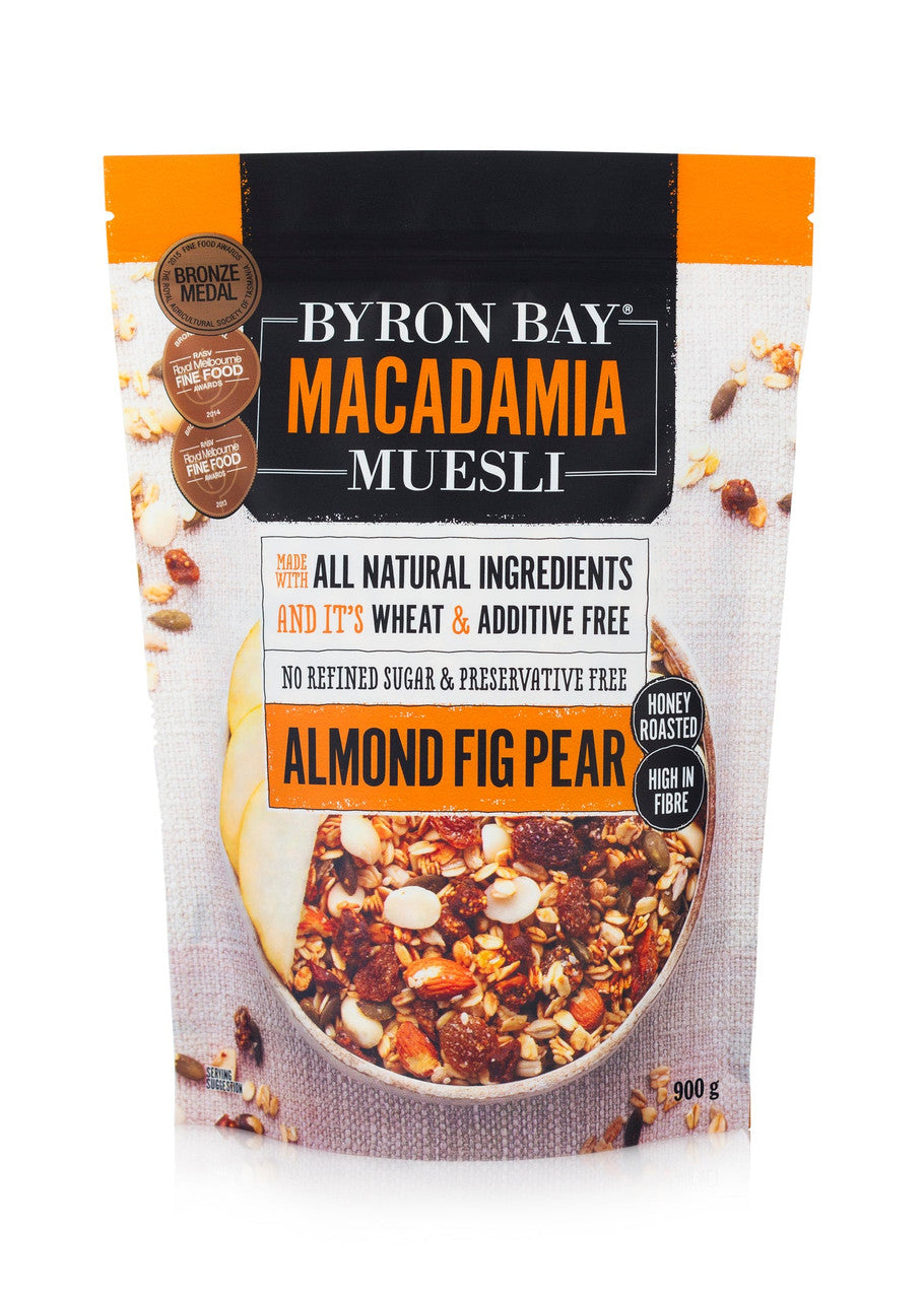 Byron Bay Macadamia muesli almond fig and pear