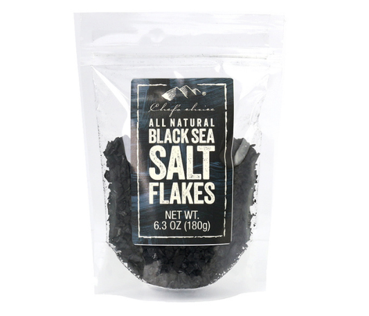 Chefs Choice All Natural Black Sea Salt Flakes 180g