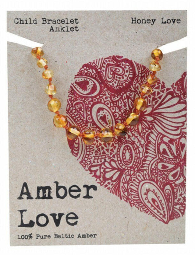 Amber Love Children's 100% Baltic Amber Bracelet/Anklet 14cm