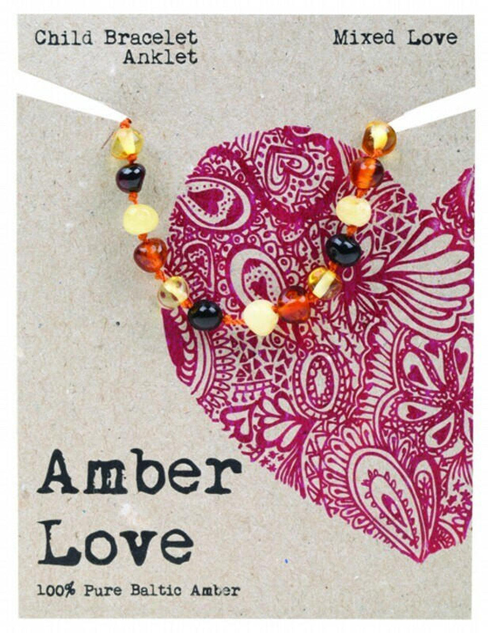 Amber Love Children's 100% Baltic Amber Bracelet/Anklet 14cm