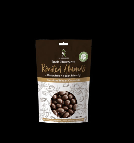 Dr Superfoods Dark Chocolate Roasted Almonds 125g