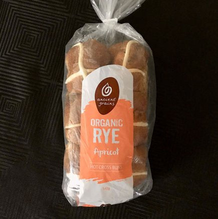 Raffles Ancient Grains Rye Apricot Hot X Buns (6Pk) 540g