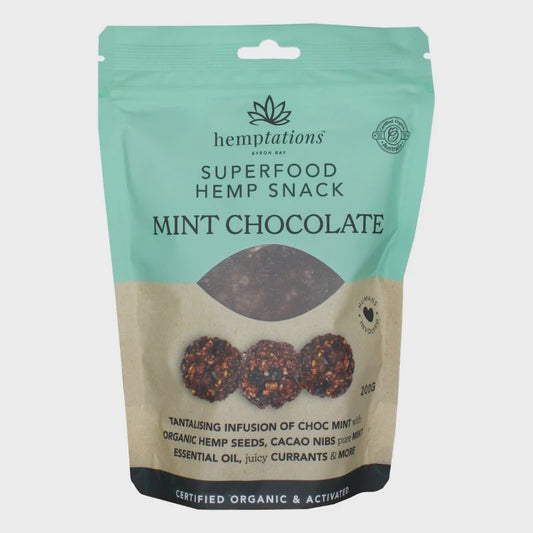 2Die4 Live foods Hemptations - superfood hemp snack mint chocolate