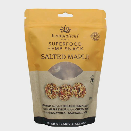 2DIE4 Live Foods Hemptations Superfood Hemp Snack Salted Maple