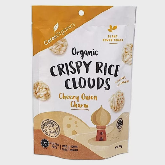 Ceres Organic Crispy Clouds Cheezy Onion 50g