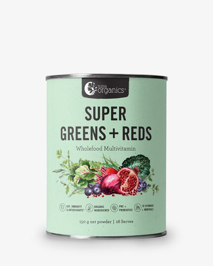 Nutra Organics Super Greens + Reds Powder