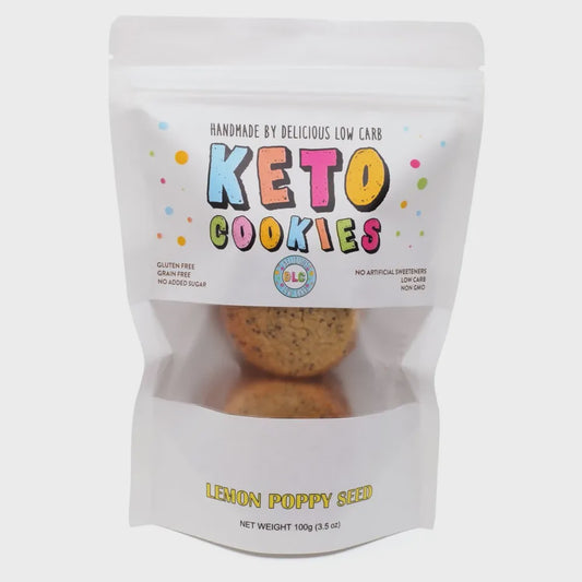 Delicious Low Carb Lemon Poppy Seed Keto Cookies 100g