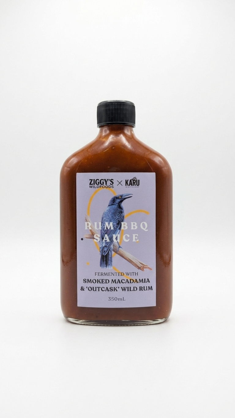 Ziggy's Wild Foods Smoked Macadamia and Wild Rum BBQ Sauce  350ml