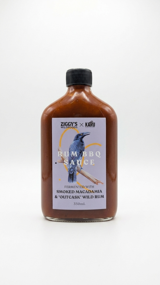 Ziggy's Wild Foods Smoked Macadamia and Wild Rum BBQ Sauce  350ml
