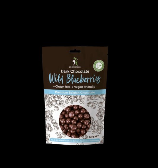 Dr Superfoods Dark Chocolate Wild Blueberries  125g