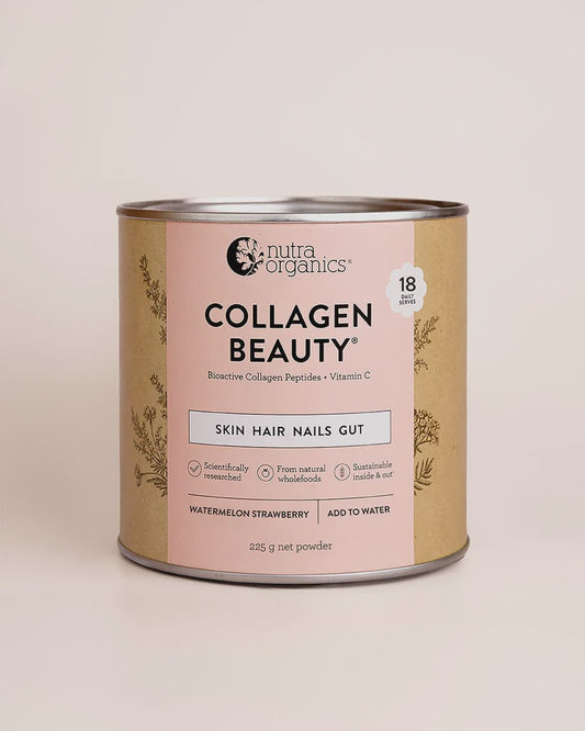 Nutra Organics Collagen Beauty Watermelon Strawberry 225g