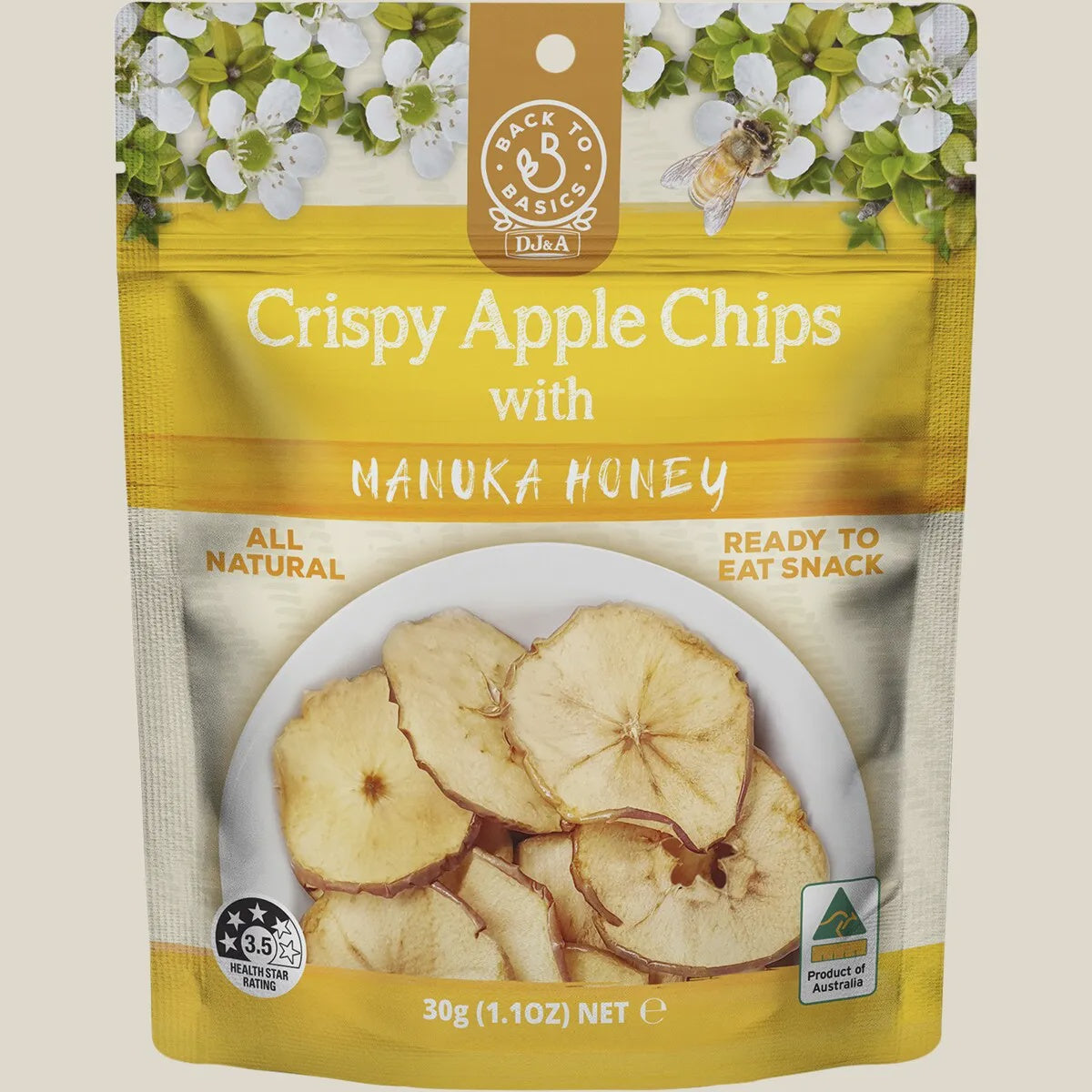 DJ&A Crispy Apple Chips with Manuka Honey 10x30g