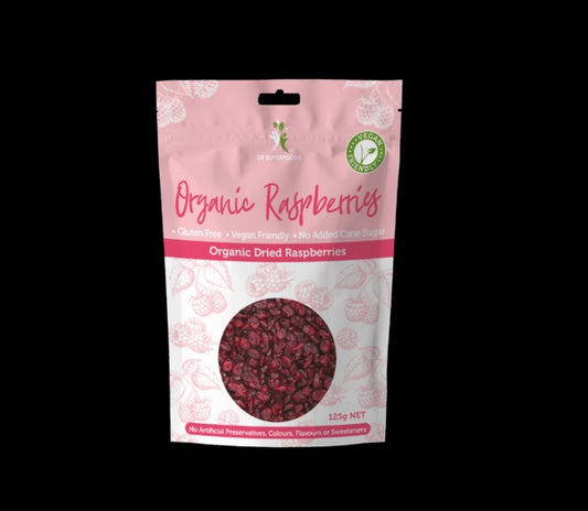 Dr Superfoods Dried Organic Raspberries 125g
