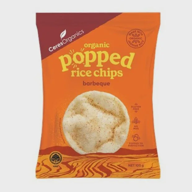 Ceres Organic Popped BBQ Rice Chips 100g