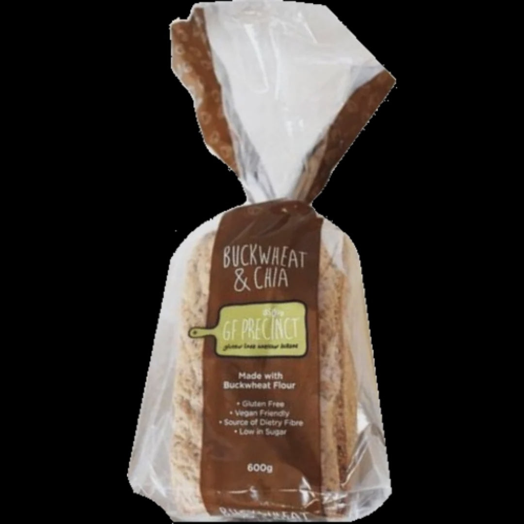 GF Precinct Bread - Buckwheat + Chia  Sliced Bread 600g